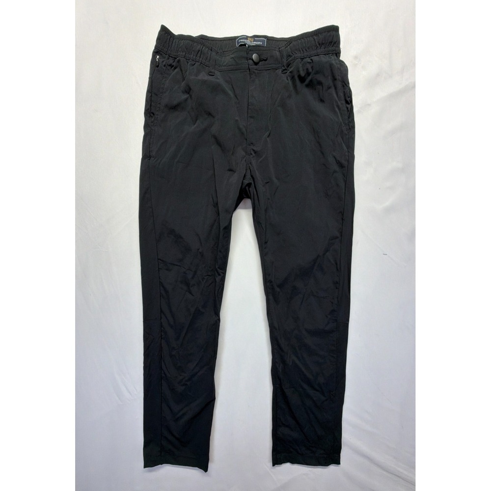 Nickel & Iron Premium Goods Pants Mens Medium Black Nylon Stretch Elastic Waist